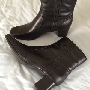 Jones New York Leather Ankle Boots